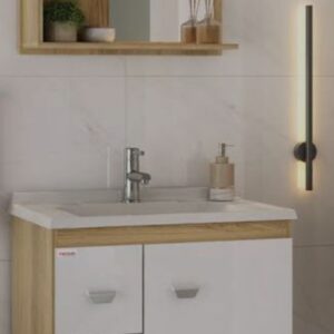kit Smart 60cm Suspenso 3 Peças Carvalho Fabribam