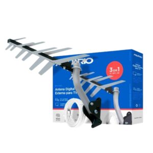 Antena Digital com Suporte e Cabo Aquário