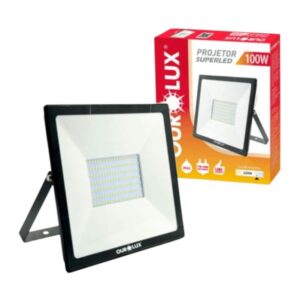 Refletor LED Slim 100W Bivolt Preto 6500K Ourolux 03267