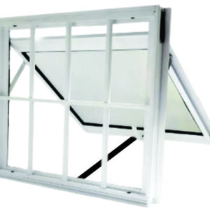 Vitrô Maximo ar Alumínio Branco Com vidro e Grade 60x80 JP