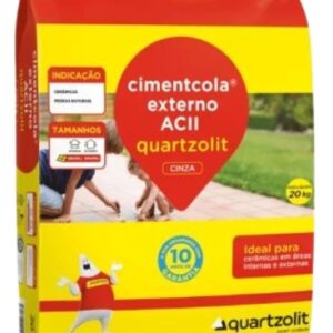Argamassa 20kg ACII Externa 20kg cinza Quartzolit