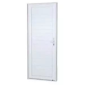 Porta de giro Alumínio Branco Lambril com  80x210 - JP